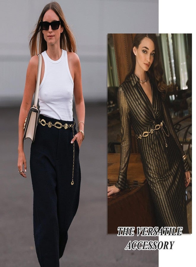 Suyi Chain Belt for Women Chunky Waist Chain for Ladies Dresses 105CM Gold 1 - Image 2