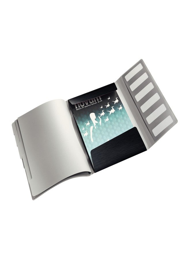 ليتز مجلد ملفات فاخر من نوع Leitz Style PP Divider Book مزود بـ 6 فواصل بعلامات تبويب، لون أسود ساتان (سعة 200 ورقة) - Image 3