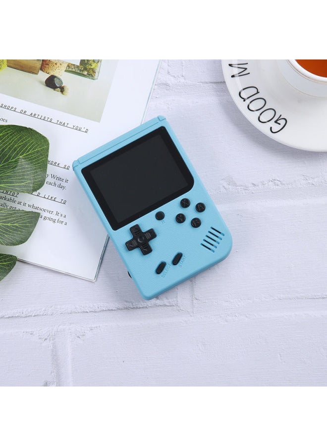 500-in-one Classic Mini Handheld Children Student Nostalgic Toy Hot Macaron Handheld Game Machine-Product Color:Doubles With Handle-Model:【Macaron Blue】 500-in-one Game Machine - Image 1
