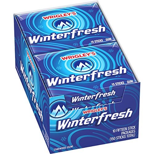 WRIGLEYS Winterfresh Chewing Gum Bulk Pack 15 Stick Pack of 10