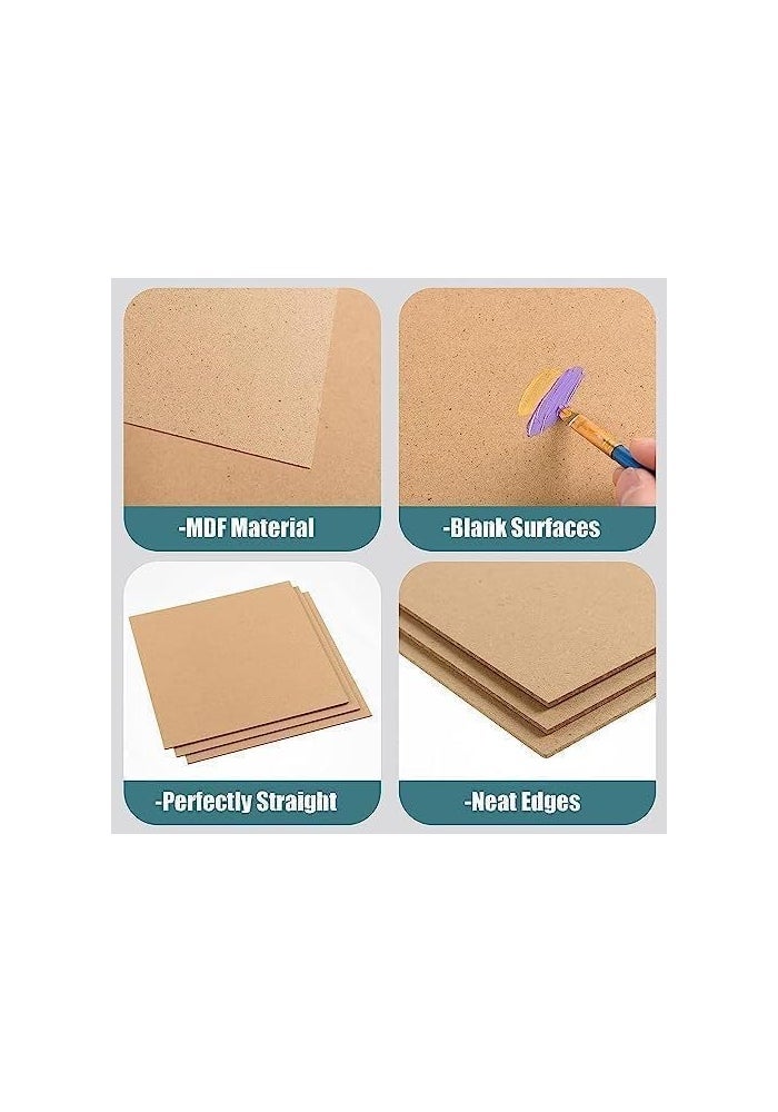 اي ار اس ألواح MDF من ARS - 50 × 70 سم، سمك 3 مم، ألواح خشبية هندسية ناعمة للأعمال اليدوية، عبوة من 5 قطع - Image 5