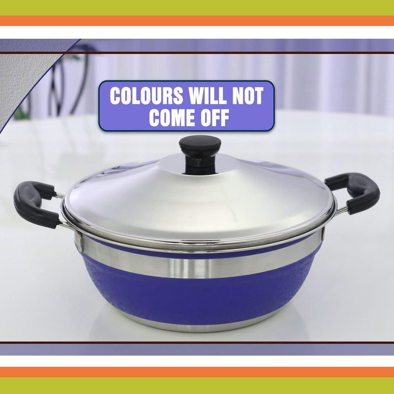 Klassi Kichen 3 in 1 Multi Kadhai Idli Maker Steamer Coco Blue - Image 3