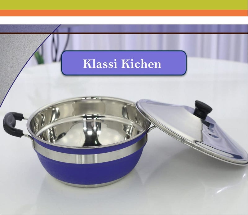 Klassi Kichen 3 in 1 Multi Kadhai Idli Maker Steamer Coco Blue - Image 4