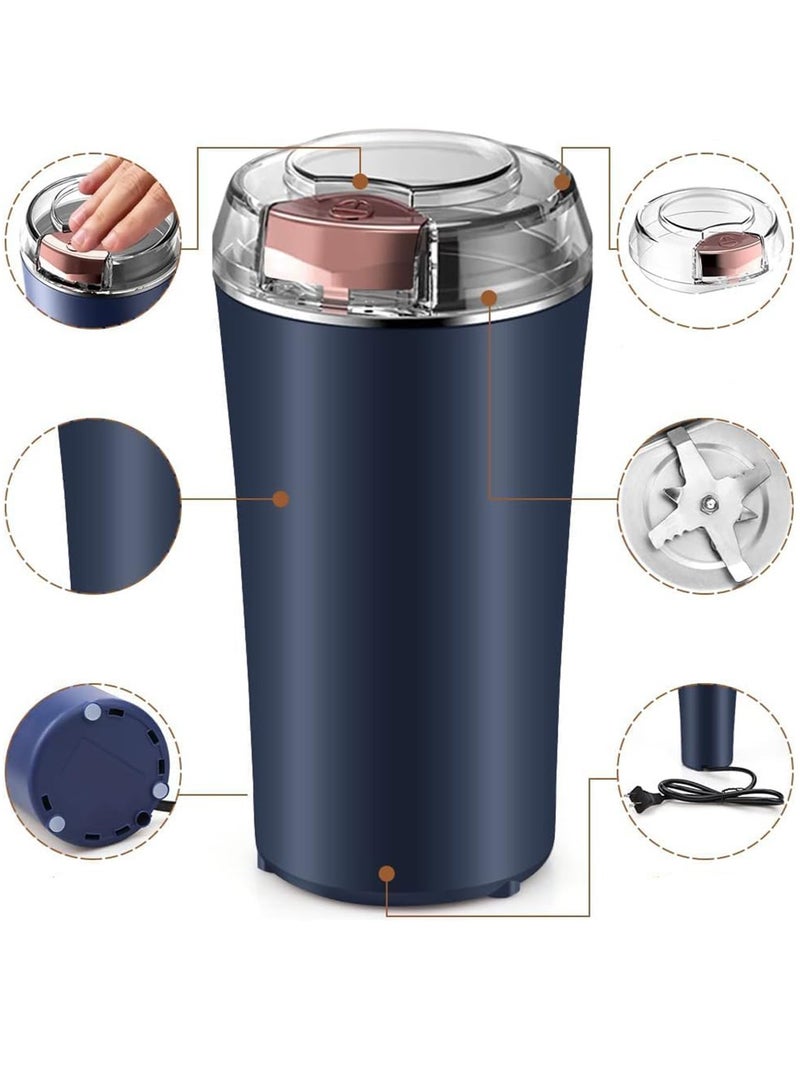 Portable Electric Coffee Grinder – 200W, 100g Capacity, Adjustable Grind Settings - Image 2