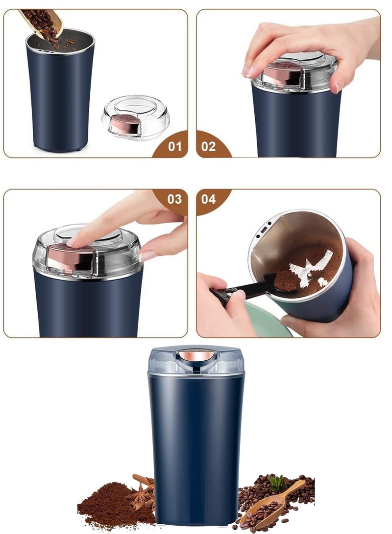 Portable Electric Coffee Grinder – 200W, 100g Capacity, Adjustable Grind Settings - Image 5