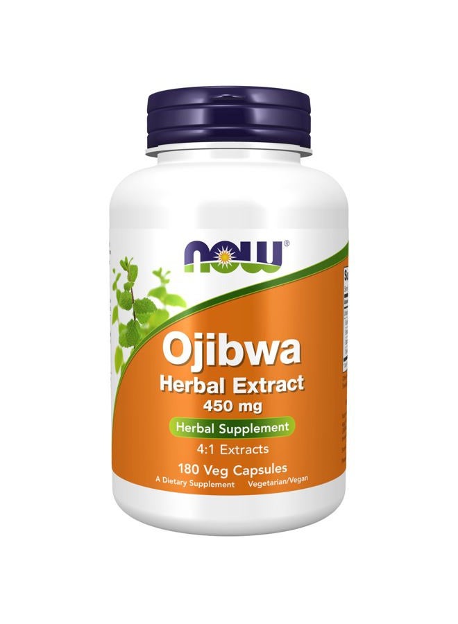 now Ojibwa Herbal Extract 450 mg 180 Veg Capsules - Image 1