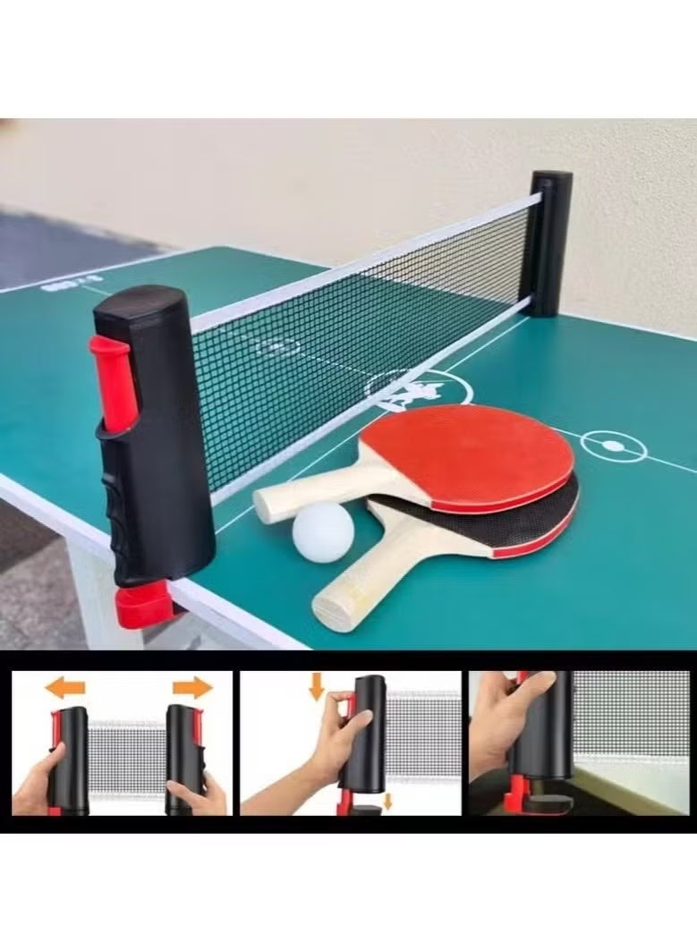 RUIYADA Ping Pong Paddle Set,Portable Table Tennis Set with Retractable Net,2 Rackets,6 Balls And Carry Bag for Children Adult Indoor/Outdoor Games - Image 4