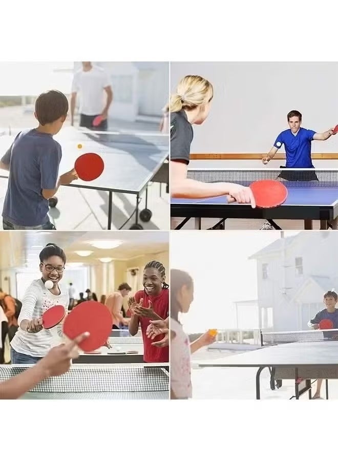 RUIYADA Ping Pong Paddle Set,Portable Table Tennis Set with Retractable Net,2 Rackets,6 Balls And Carry Bag for Children Adult Indoor/Outdoor Games - Image 3