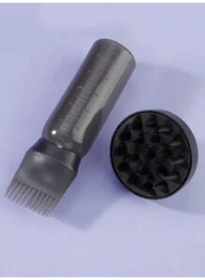 Miamia 2 Pcs Bottles of Shampoo and Dry Shampoo Hairbrush Dye Bottle with Measuring Scale Bleach Oil Treatment Bottles Hair Styling Tools Black Color Hair Products and Accessories for Salons Shaving Travel Back to School Holidays and Womens Hair Accessories Black Color - Image 4