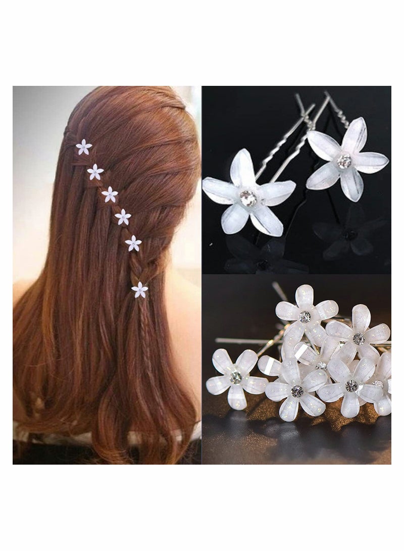 Elegant White Diamond U Shaped Hairpin for Women, Perfect Bridal Hair Accessory - Image 3