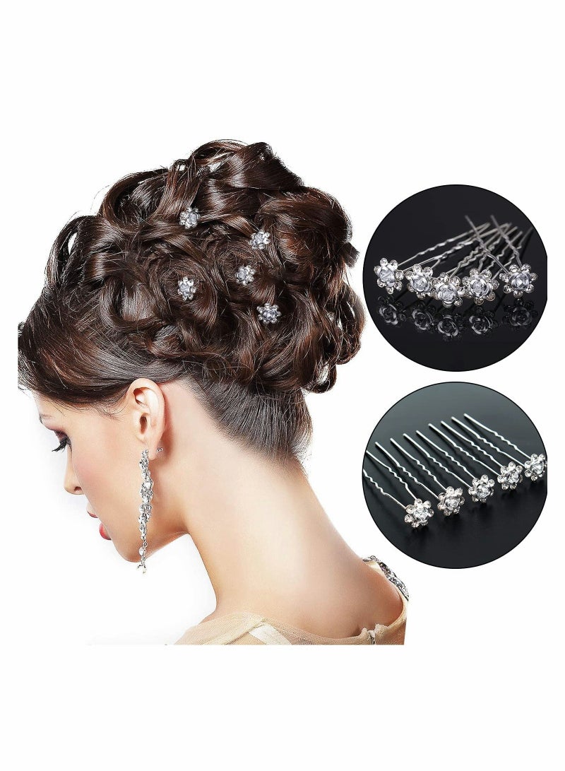 Elegant White Diamond U Shaped Hairpin for Women, Perfect Bridal Hair Accessory - Image 5