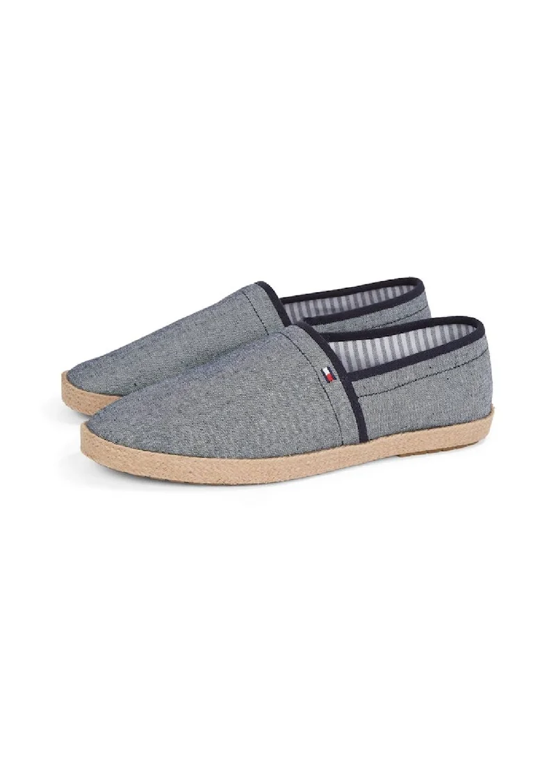 TOMMY HILFIGER Men's Linen Chambray Espadrilles - Linen, Grey