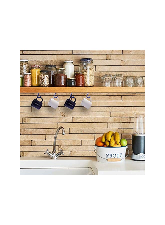 PROMASS promass Metal Ceiling Screw Hooks Screw Hook Vinyl for Indoor and Outdoor Use for Hanging Cups, Pots, Lights, Ropes, 20 Pieces (Blue)  - Image 2