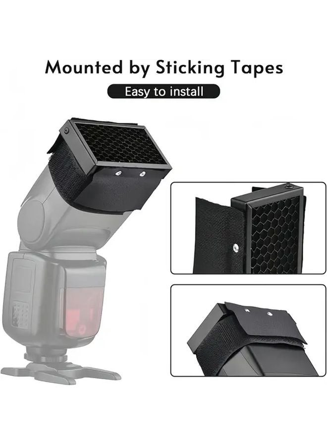 Small Honeycomb Lampshade Grid Metal Flash Accessory for Nikon Sony Godox Speedlite Easy Installation - Image 4