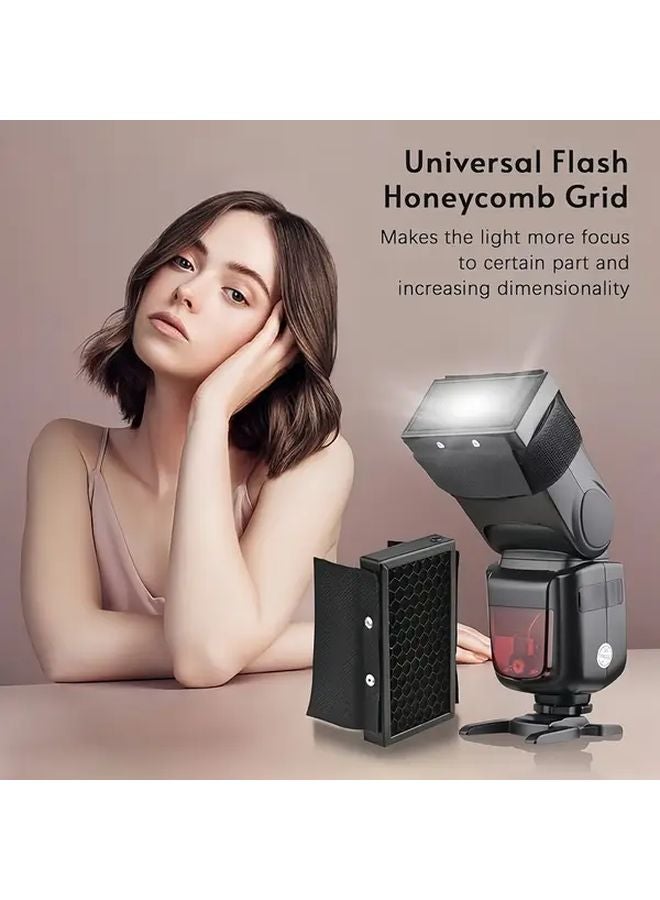 Small Honeycomb Lampshade Grid Metal Flash Accessory for Nikon Sony Godox Speedlite Easy Installation - Image 2