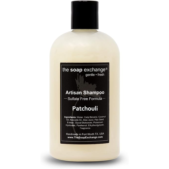STRBOXONG The Soap Exchange Hair Shampoo Patchouli Scent Hand Crafted 12 fl oz / 354 ml Natural Artisan Hair Care, Gentle, Sulfate & Paraben Free, Cleanse, Moisturize, & Protect. Made in the USA. - Image 2