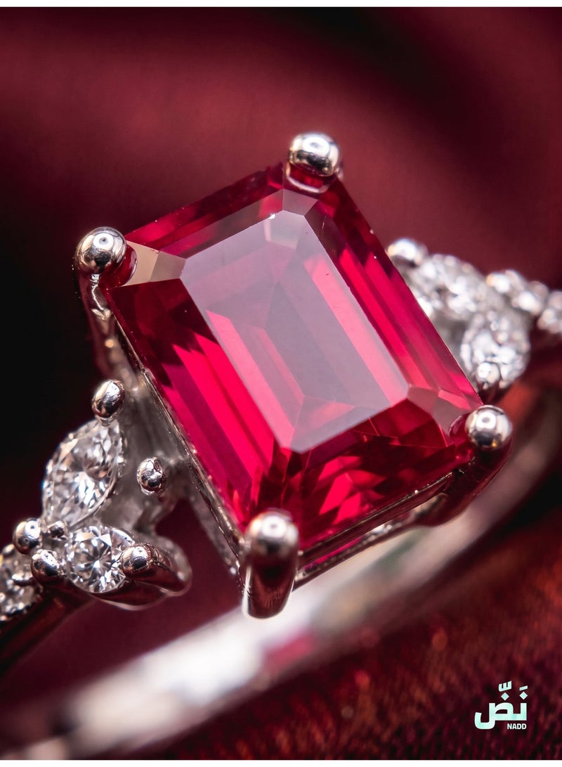 NADD Rose Ring | Luxury Women's 925 Sterling Ring with Rare Pink Zircon & Crystal Stones – NADD - Image 2