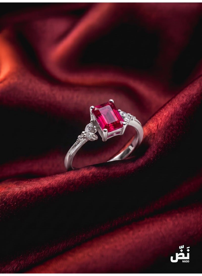 NADD Rose Ring | Luxury Women's 925 Sterling Ring with Rare Pink Zircon & Crystal Stones – NADD - Image 1