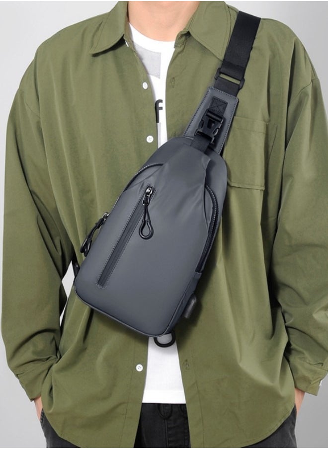 WAOKN - Men's Outdoor Leisure Chest Bag, Boy's Large Capacity Waterproof Crossbody Bag Fanny Pack Belt Bag, Cycling and Hiking Handbag Carrying Bag for College Students and Teenagers - Image 1