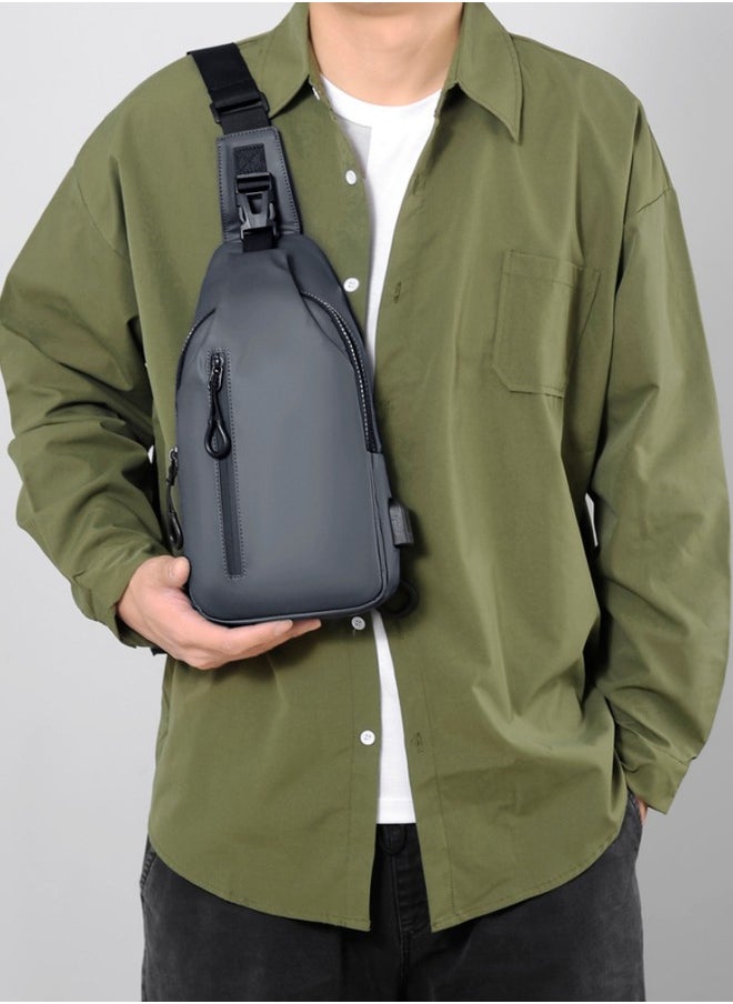 WAOKN - Men's Outdoor Leisure Chest Bag, Boy's Large Capacity Waterproof Crossbody Bag Fanny Pack Belt Bag, Cycling and Hiking Handbag Carrying Bag for College Students and Teenagers - Image 1