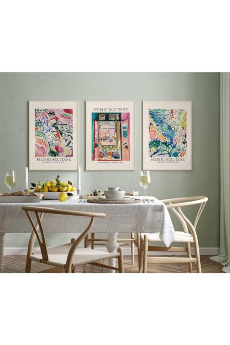 Baccone Henri Matisse Wall Art Set of 3 Matisse Poster Aesthetic Canvas Wall Art - Image 4