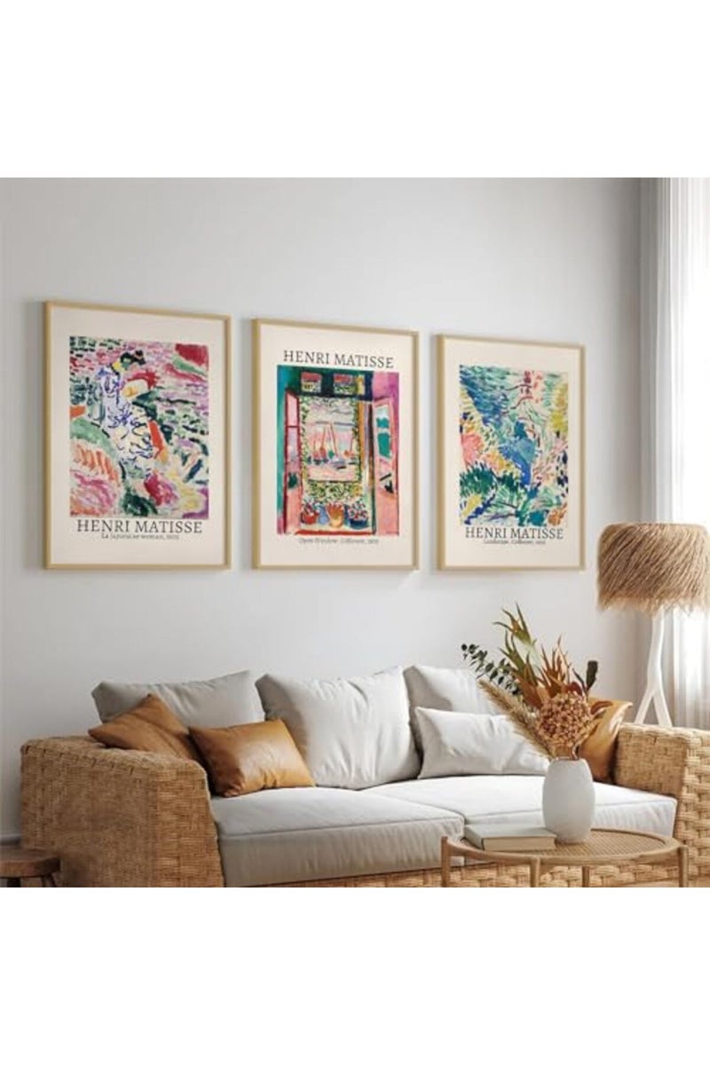 Baccone Henri Matisse Wall Art Set of 3 Matisse Poster Aesthetic Canvas Wall Art - Image 5