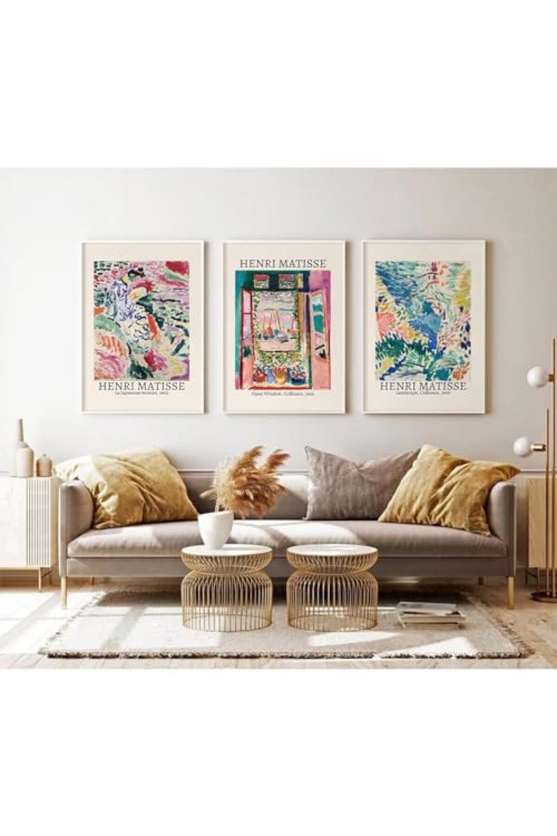 Baccone Henri Matisse Wall Art Set of 3 Matisse Poster Aesthetic Canvas Wall Art - Image 3