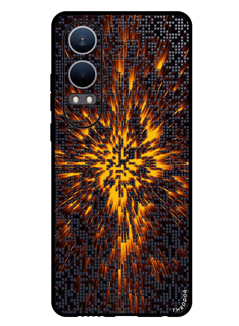 Theodor Protective Case Anti Scratch Shock Proof Bumper Cover For OnePlus Nord CE4 Lite squares_structure_glow - Image 1