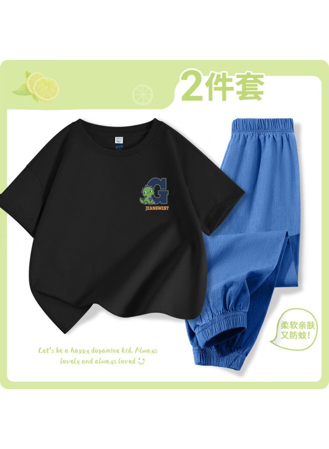 Jeanswest زي الأولاد 2025 وصول جديد - بنطلون خفيف الوزن يشبه الجينز طارد للبعوض مع تي شيرت بأكمام قصيرة وبنطلون طويل للصيف - Image 2