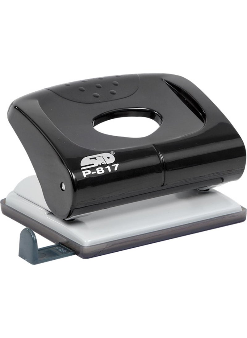 STD Hole Punch Medium Size P-817 Black Punches 20 Pages 