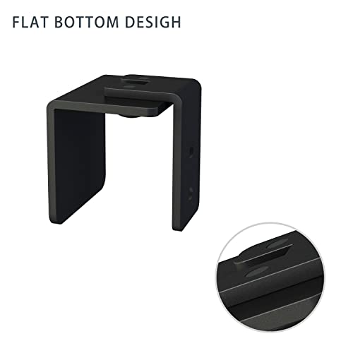 JUBEST Matte Black Floor Guide Wall Mount Sliding Barn Door Hardware Up to 1-3/4"W 1-7/8"H Set of 2 - Image 4