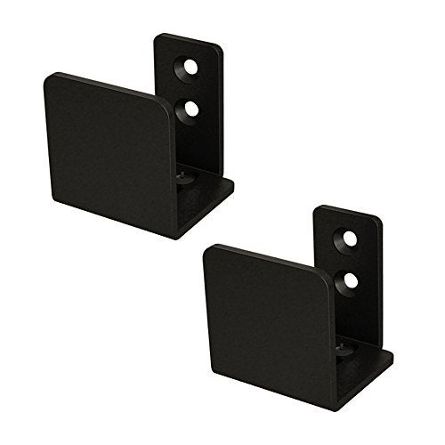 JUBEST Matte Black Floor Guide Wall Mount Sliding Barn Door Hardware Up to 1-3/4"W 1-7/8"H Set of 2 - Image 1