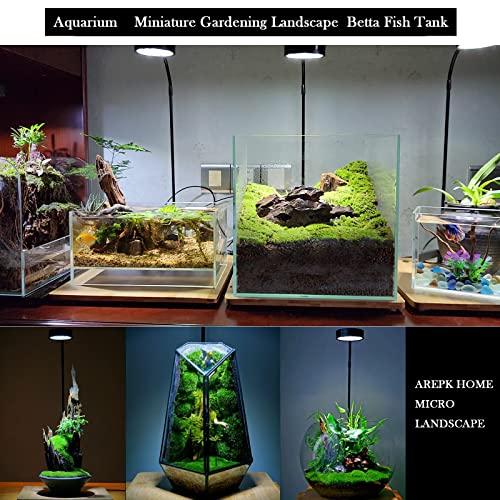 AREPK Aquarium Light Full Spectrum LED, for Under 3 Gallon Fish Tank, Light with Timer Auto On/Off, Betta Fish Tank,Indoor Plant Growth, Potted Plants, Succulent, Miniature Gardening Landscape (5) - Image 3