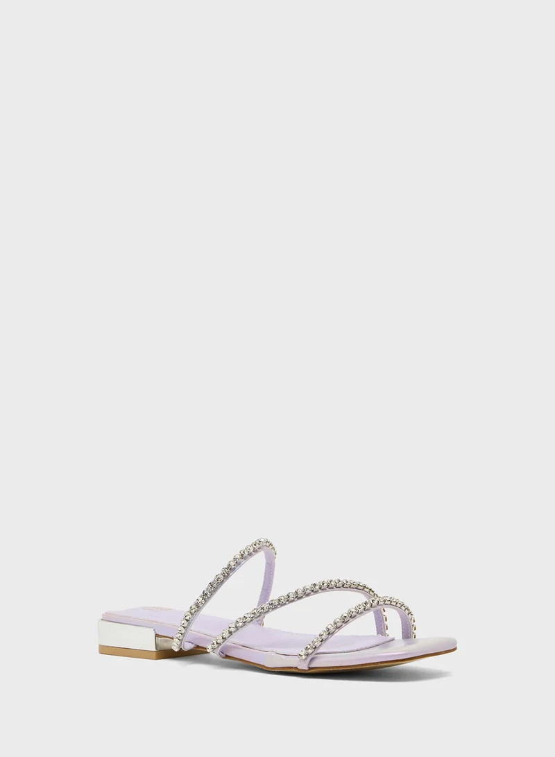 ايلا Diamante Flat Sandal