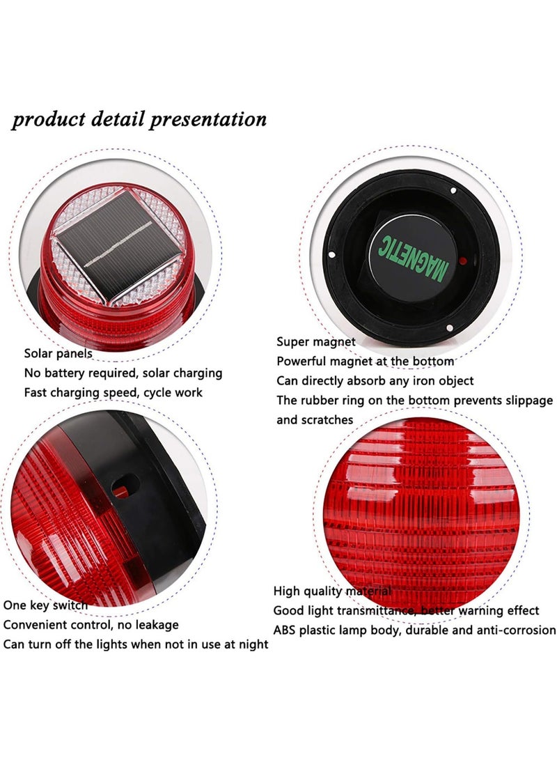 HERIOS Solar Strobe Warning Safety Flashing Light, Red, with Strong Magnetic Base, Waterproof IP65, for Car, Commercial Vehicle, Construction, Traffic, Boat Navigation - Image 4