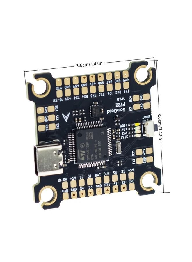 Black F722 Flight Controller With 60A 4in1 ESC For FPV Drone Build - Image 2