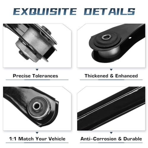 Autsurles Front Upper & Lower Control Arms with Bushing Assembly Replacement for 1991-1999 Jeep Cherokee Comanche - 4 pcs Set - Image 5