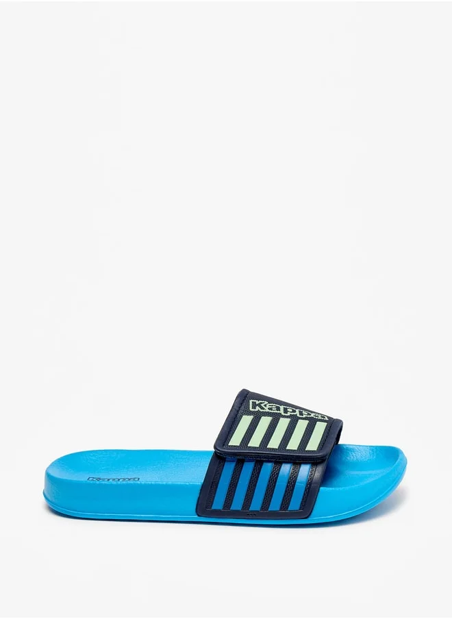 كابا Boys' Logo Print Slip-On Slides