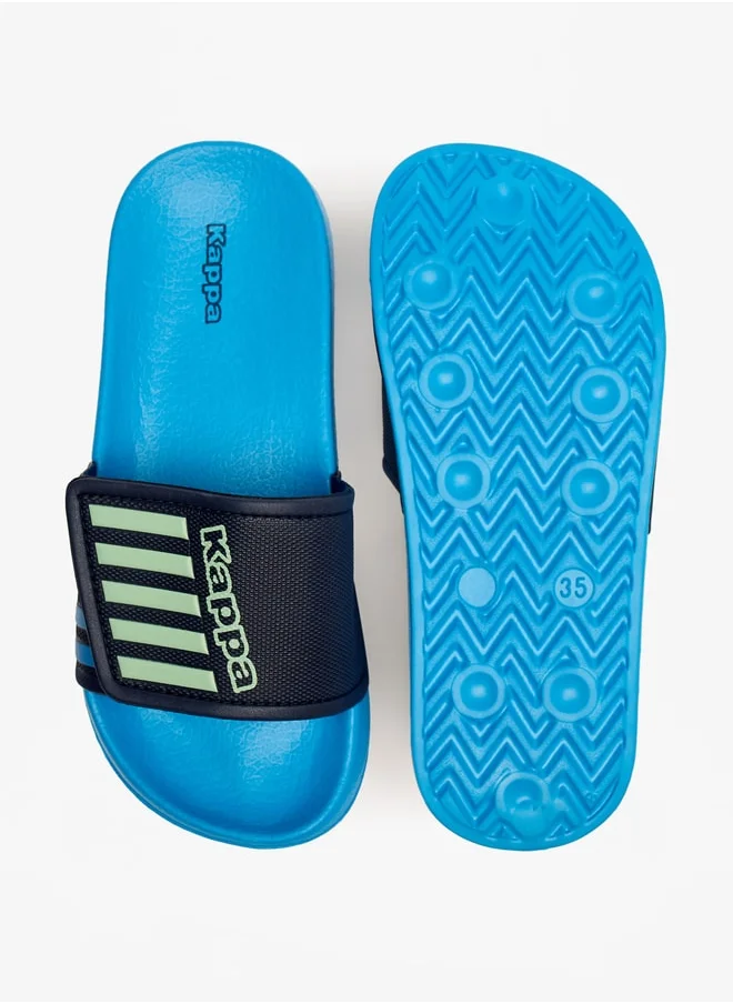 كابا Boys' Logo Print Slip-On Slides