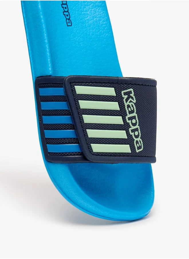 كابا Boys' Logo Print Slip-On Slides