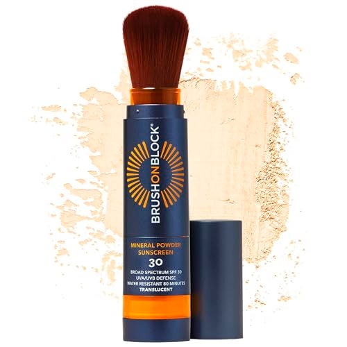 Brush On Block SPF 30 Mineral Powder Sunscreen New Formula With Niacinamide Hyaluronic Acid Vitamin C Broad Spectrum Water Resistant Translucent For All Skin Types Reef Friendly Mfg in USA - Image 1