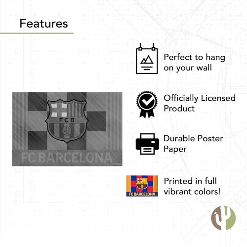 Desert Cactus FC Barcelona Poster Football Soccer 11 x 17 Inch Room Office Décor Decoration Official Fan Gear (11x17 inch,Design G, Paper) - Image 4