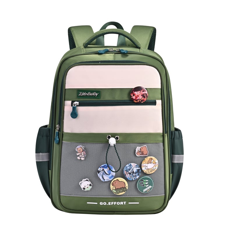 Sesame Baby DIY Badge Kids Backpack, Large Capacity Cartoon School Bag - Image 5