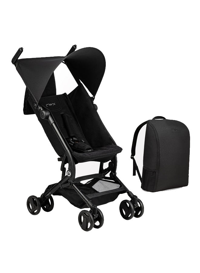 Momi Grace Baby Stroller Black Compact & Foldable Backpack-Friendly Lightweight Travel Stroller Easy to Carry For 6+ Months  - Image 2