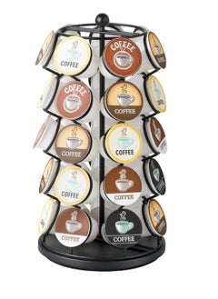 M MIAOYAN Coffee capsule holder, compatible with 35 capsules, swivel tower dispenser for storage and organization, 360 degree rotation  - Image 1