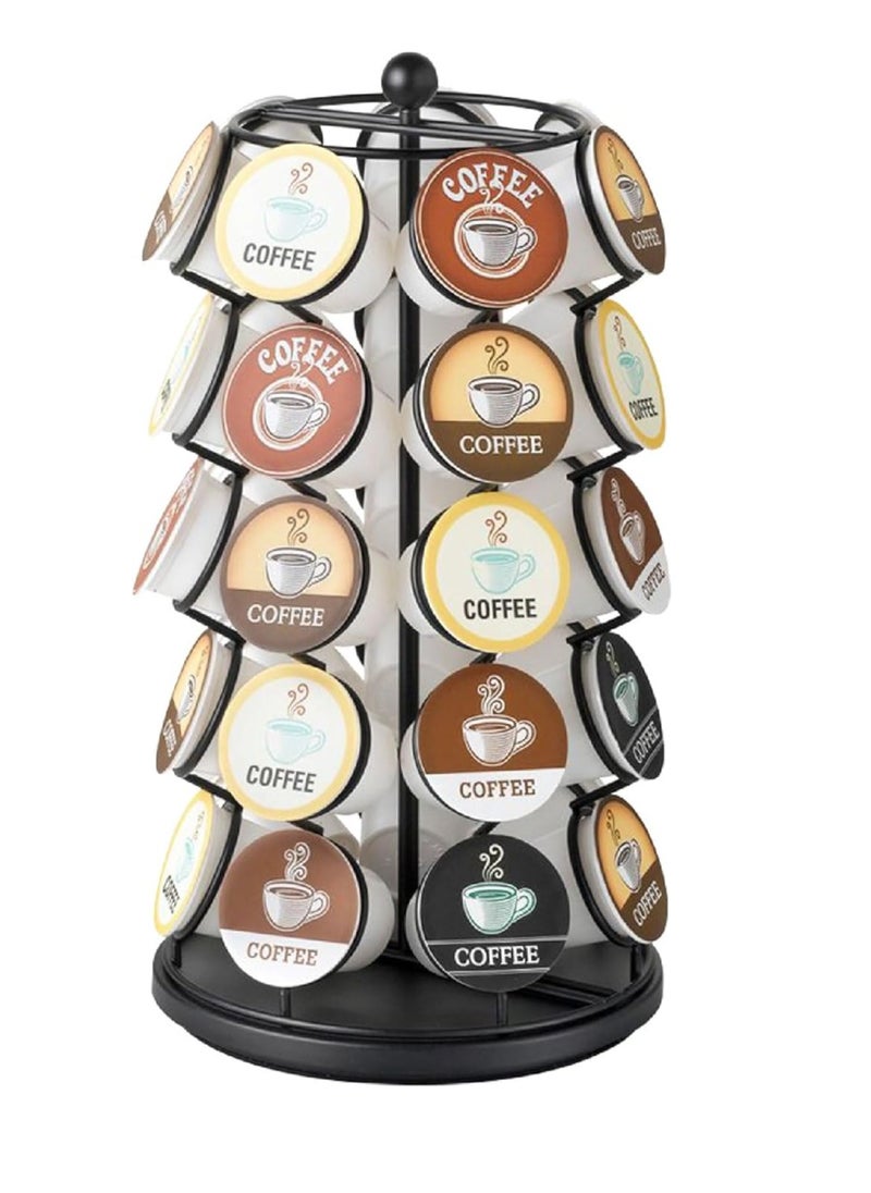 M MIAOYAN - Coffee capsule holder, compatible with 35 capsules, swivel tower dispenser for storage and organization, 360 degree rotation - Image 1