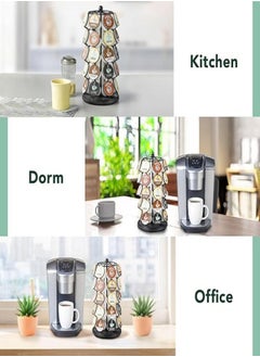 M MIAOYAN Coffee capsule holder, compatible with 35 capsules, swivel tower dispenser for storage and organization, 360 degree rotation  - Image 3