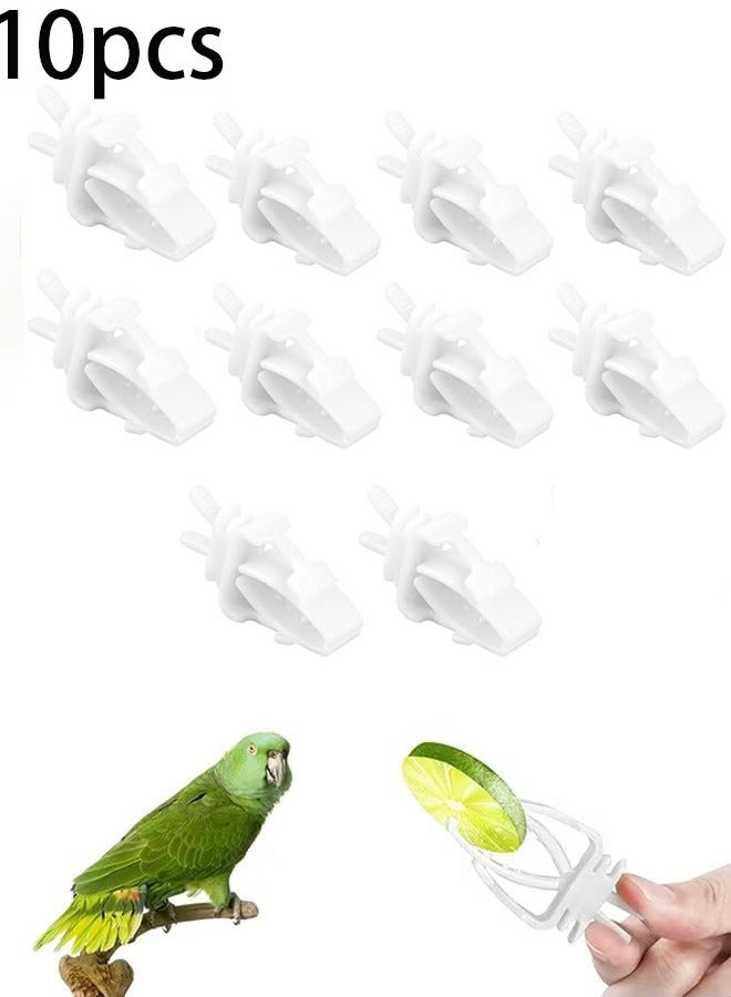 Ailily 10 Pcs Bird Cage Clips, Plastic Bird Cage Feeder Clip, for Parrots Canaries Cockatiels Finches and Other Small Animals - Image 1