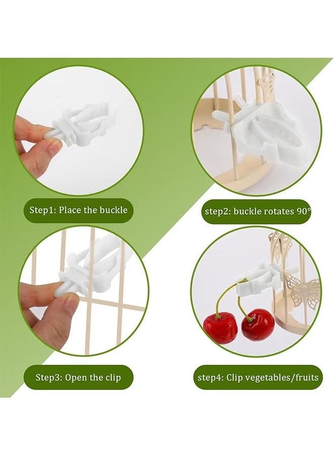 Ailily 10 Pcs Bird Cage Clips, Plastic Bird Cage Feeder Clip, for Parrots Canaries Cockatiels Finches and Other Small Animals - Image 4
