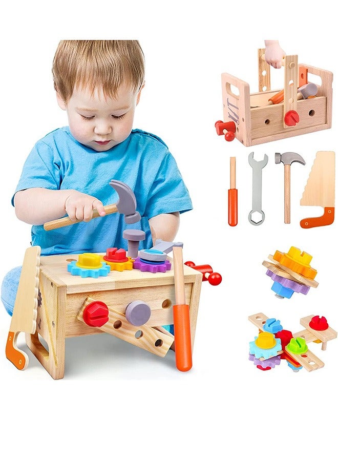 Garlo Wooden Tool Set for Kids 2 3 4 5 Year Old, 29Pcs Educational Toys Toddler Montessori Toys for 2 Year Old Construction Preschool Learning Activities Gifts for Boys Girls Age 1 2 3 4 - Image 1